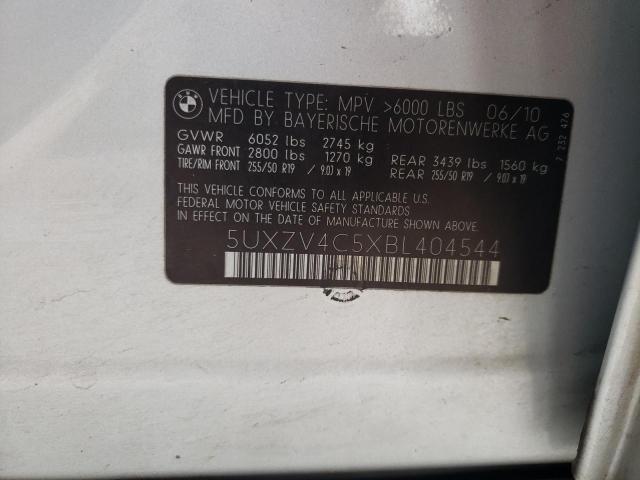 Photo 10 from auction – 2011 BMW X5 XDRIVE3 with VIN 5UXZV4C5XBL404544