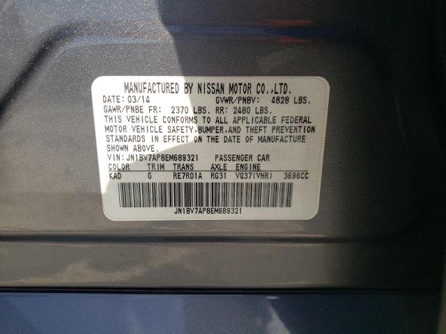 Photo 10 from auction – 2014 INFINITI Q50 BASE with VIN JN1BV7AP8EM689321