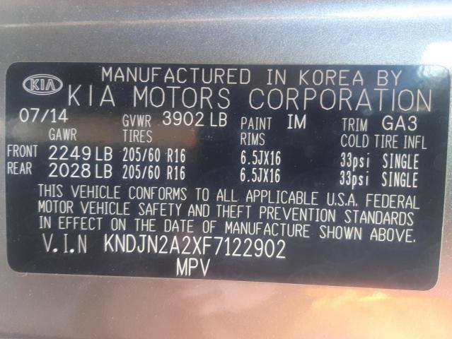 Zdjęcie 10 z aukcji – 2015 KIA SOUL z VIN KNDJN2A2XF7122902