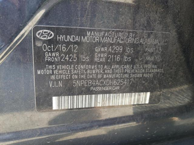 Photo 10 from auction – 2013 HYUNDAI SONATA GLS with VIN 5NPEB4ACXDH625417