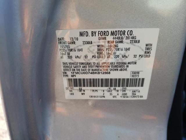 Photo 10 from auction – 2011 FORD ESCAPE XLT with VIN 1FMCU0D74BKB12568