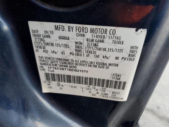 Photo 10 from auction – 2011 FORD F350 SUPER with VIN 1FT8X3BT1BEB21570
