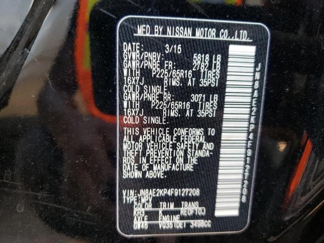 Photo 10 from auction – 2015 NISSAN QUEST S with VIN JN8AE2KP4F9127208