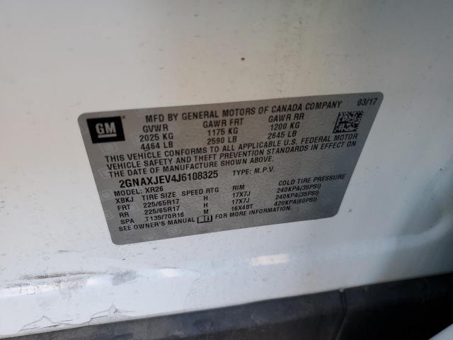 Photo 10 from auction – 2018 CHEVROLET EQUINOX LT with VIN 2GNAXJEV4J6108325