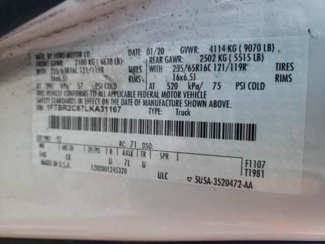 Photo 10 from auction – 2020 FORD TRANSIT T- with VIN 1FTBR2C87LKA31167