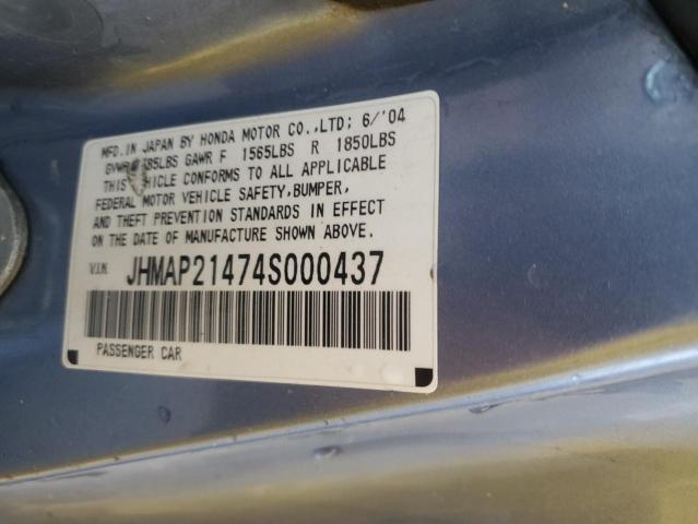 Photo 10 from auction – 2004 HONDA S2000 with VIN JHMAP21474S000437