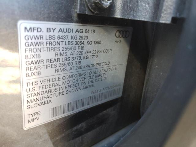 Photo 10 from auction – 2018 AUDI Q7 PREMIUM with VIN WA1LHAF72JD042402