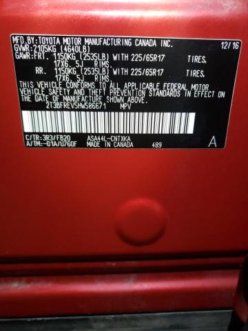 Photo 10 from auction – 2017 TOYOTA RAV4 LE with VIN 2T3BFREV5HW586671