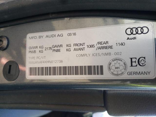Photo 10 from auction – 2017 AUDI A4 PREMIUM with VIN WAUANAF4XHN012738
