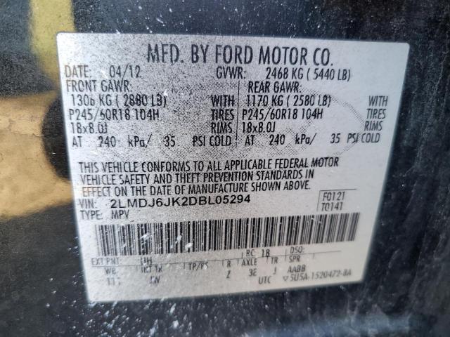 Photo 10 from auction – 2013 LINCOLN MKX with VIN 2LMDJ6JK2DBL05294