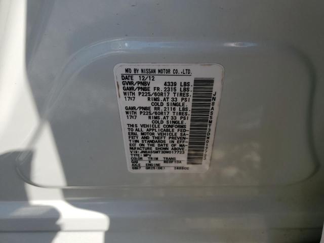 Photo 10 from auction – 2013 NISSAN ROGUE S with VIN JN8AS5MT3DW017723