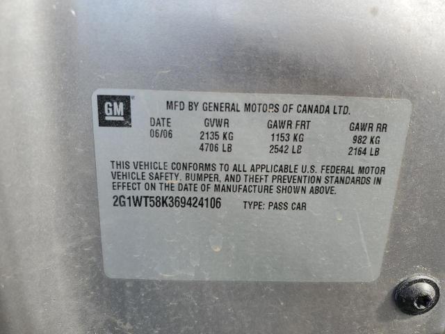 Photo 10 from auction – 2006 CHEVROLET IMPALA LT with VIN 2G1WT58K369424106