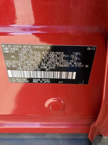 Photo 10 from auction – 2013 TOYOTA RAV4 LIMIT with VIN JTMDFREVXDD027343