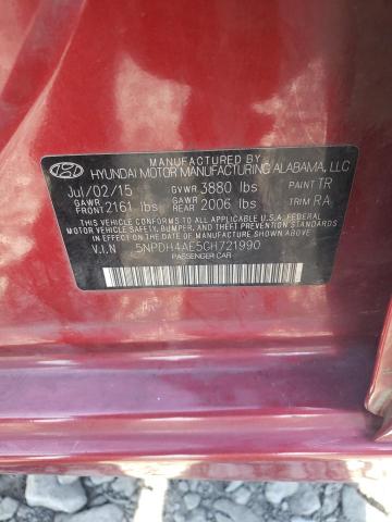 Photo 10 from auction – 2016 HYUNDAI ELANTRA SE with VIN 5NPDH4AE5GH721990