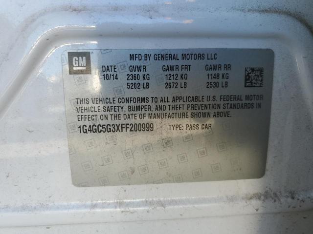 Photo 10 from auction – 2015 BUICK LACROSSE with VIN 1G4GC5G3XFF200999