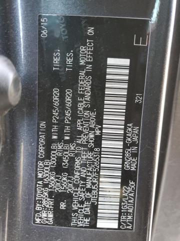 Photo 10 from auction – 2015 TOYOTA 4RUNNER SR with VIN JTEBU5JR7F5265318