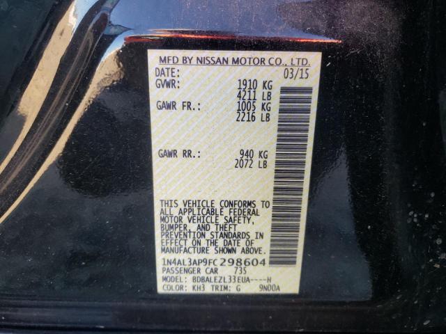 Photo 10 from auction – 2015 NISSAN ALTIMA 2.5 with VIN 1N4AL3AP9FC298604