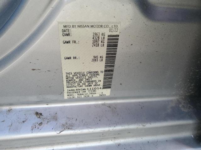 Photo 10 from auction – 2022 NISSAN ALTIMA SR with VIN 1N4BL4CV1NN331054
