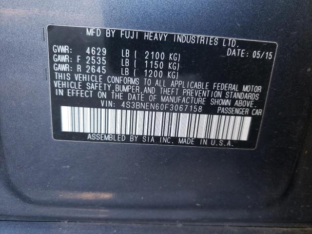 Photo 10 from auction – 2015 SUBARU LEGACY 3.6 with VIN 4S3BNEN60F3067158