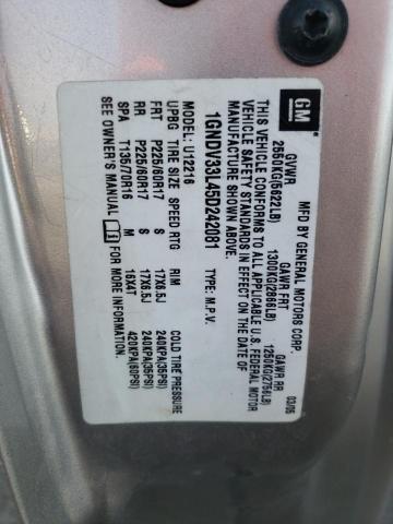 Photo 10 from auction – 2005 CHEVROLET UPLANDER L with VIN 1GNDV33L45D242081