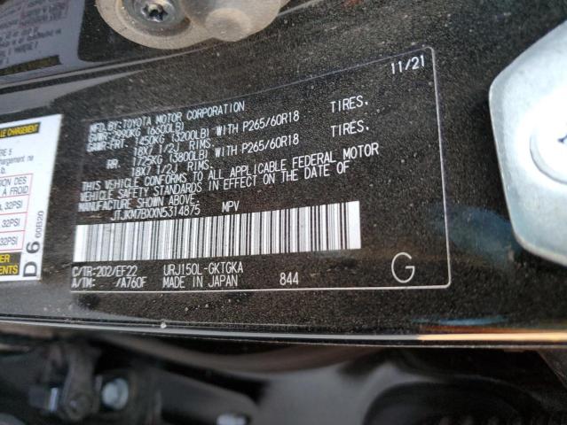 Photo 10 from auction – 2022 LEXUS GX 460 with VIN JTJKM7BXXN5314875