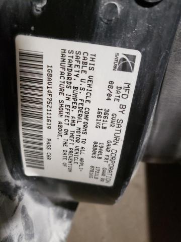 Photo 10 from auction – 2005 SATURN ION LEVEL with VIN 1G8AV14F75Z111619