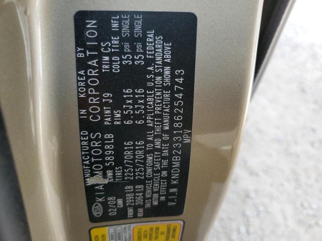 Photo 10 from auction – 2008 KIA SEDONA EX with VIN KNDMB233186254743