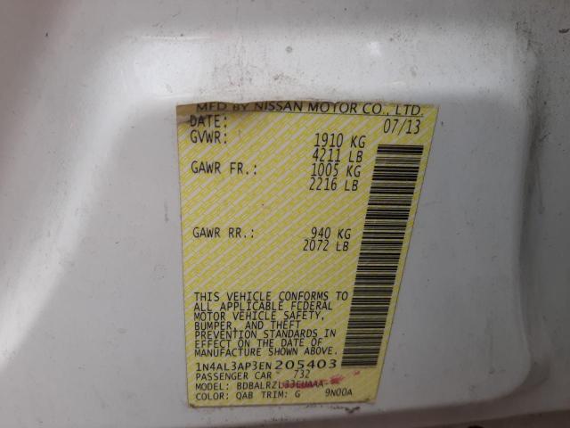 Photo 10 from auction – 2014 NISSAN ALTIMA 2.5 with VIN 1N4AL3AP3EN205403