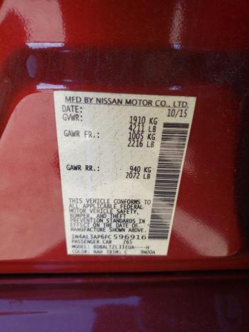 Photo 10 from auction – 2015 NISSAN ALTIMA 2.5 with VIN 1N4AL3AP6FC596916