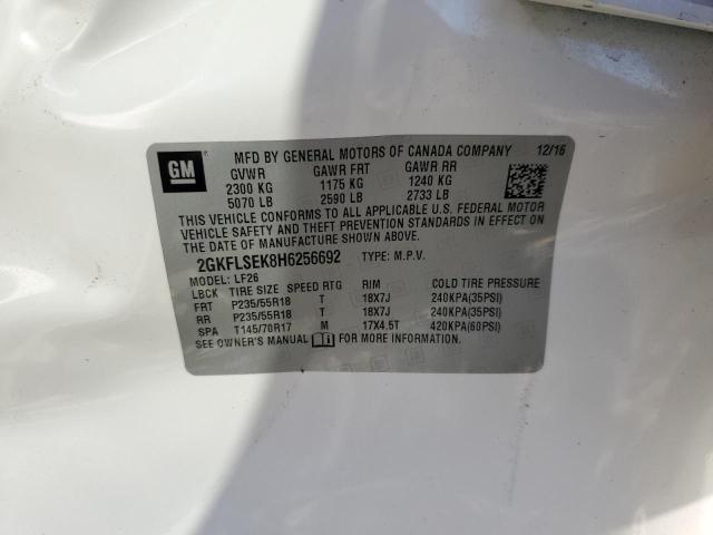 Photo 10 from auction – 2017 GMC TERRAIN SL with VIN 2GKFLSEK8H6256692