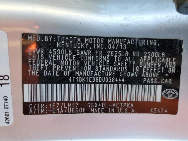 Photo 10 from auction – 2013 TOYOTA AVALON BAS with VIN 4T1BK1EB8DU038444