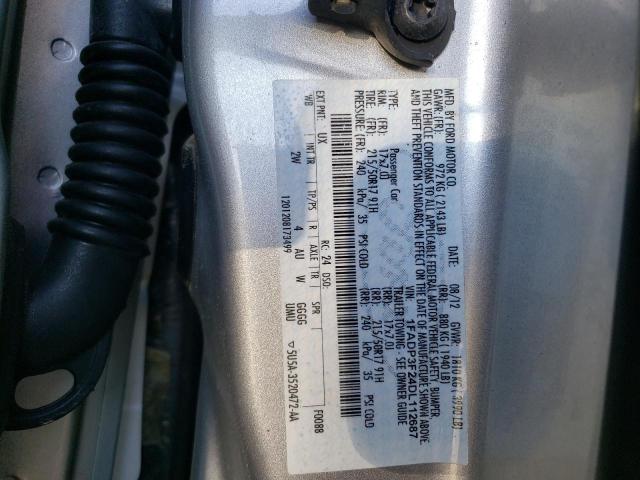 Photo 10 from auction – 2013 FORD FOCUS SE with VIN 1FADP3F24DL112687