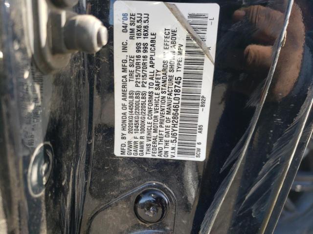 Photo 10 from auction – 2006 HONDA ELEMENT EX with VIN 5J6YH28646L018745