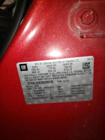 Photo 10 from auction – 2013 CHEVROLET EQUINOX LT with VIN 2GNALDEK3D6389136