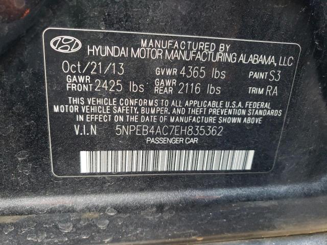 Photo 10 from auction – 2014 HYUNDAI SONATA GLS with VIN 5NPEB4AC7EH835362