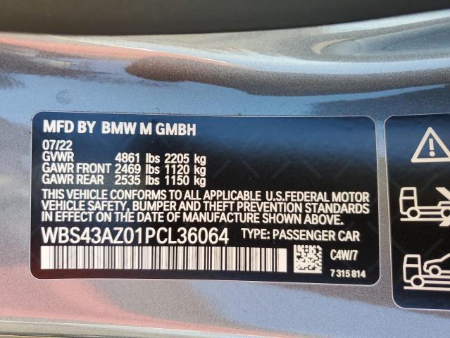 Photo 10 from auction – 2023 BMW M4 COMPETI with VIN WBS43AZ01PCL36064