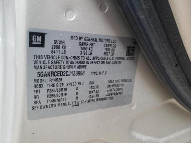 Photo 10 from auction – 2012 BUICK ENCLAVE with VIN 5GAKRCED2CJ133998
