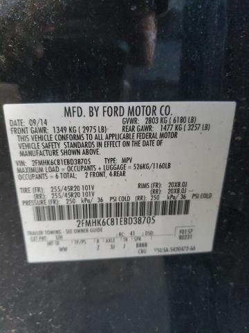 Photo 10 from auction – 2014 FORD FLEX SEL with VIN 2FMHK6C81EBD38705
