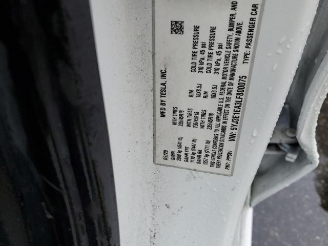 Photo 10 from auction – 2020 TESLA MODEL 3 with VIN 5YJ3E1EA3LF800075