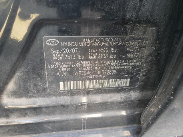 Photo 10 from auction – 2008 HYUNDAI SONATA SE with VIN 5NPEU46F38H373836