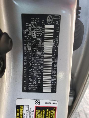 Photo 10 from auction – 2011 TOYOTA COROLLA BA with VIN 2T1BU4EE4BC721486