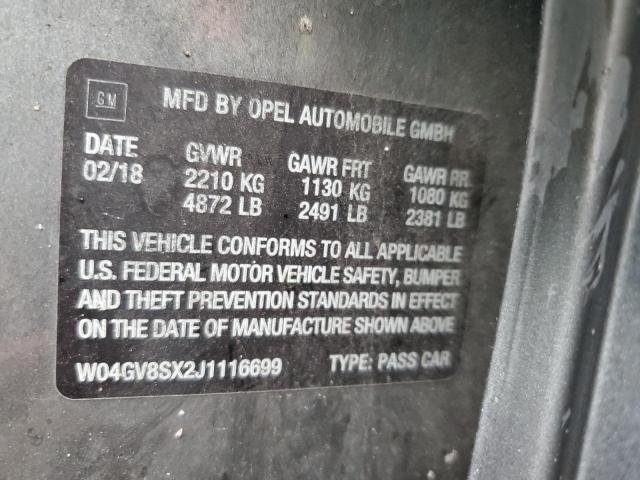 Photo 10 from auction – 2018 BUICK REGAL TOUR with VIN W04GV8SX2J1116699