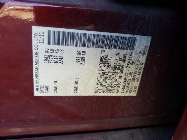 Photo 10 from auction – 2012 NISSAN ALTIMA BAS with VIN 1N4AL2AP3CC179906