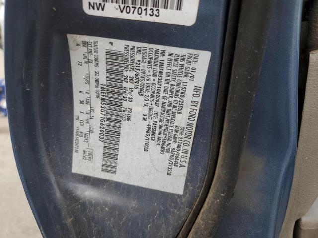 Photo 10 from auction – 2001 MERCURY SABLE LS with VIN 1MEFM53U71G620037