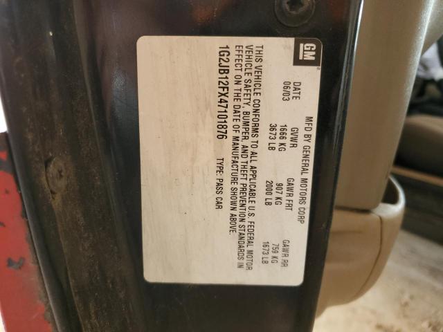 Photo 10 from auction – 2004 PONTIAC SUNFIRE with VIN 1G2JB12FX47101876
