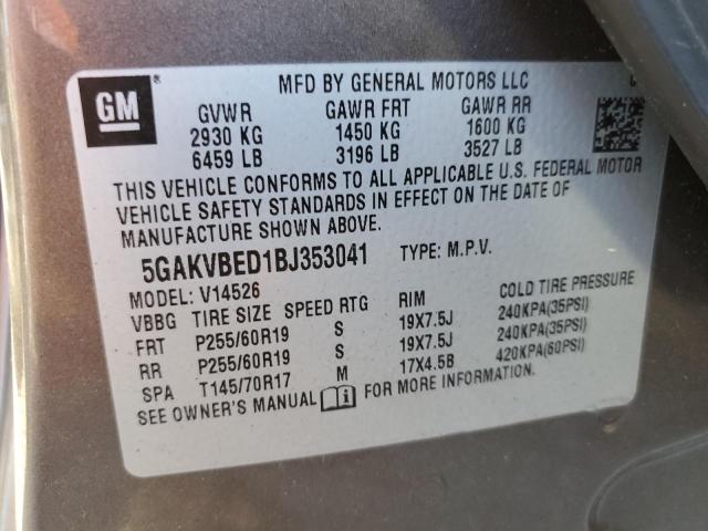 Photo 10 from auction – 2011 BUICK ENCLAVE CX with VIN 5GAKVBED1BJ353041