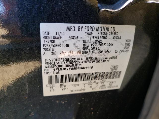 Photo 10 from auction – 2011 FORD EXPLORER L with VIN 1FMHK7F88BGA01115