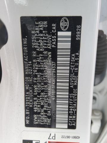 Photo 10 from auction – 2014 TOYOTA CAMRY L with VIN 4T1BF1FK8EU794537