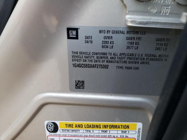 Photo 10 from auction – 2010 BUICK LACROSSE C with VIN 1G4GC5EG8AF275392
