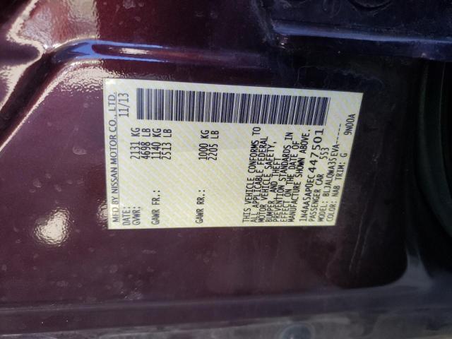 Photo 10 from auction – 2014 NISSAN MAXIMA S with VIN 1N4AA5AP0EC447501